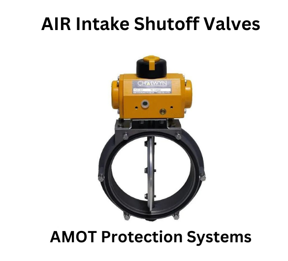 Air Intake Shutoff Valve by AMOT Protection Systems, featuring a Chawlyn branded yellow and black valve mechanism